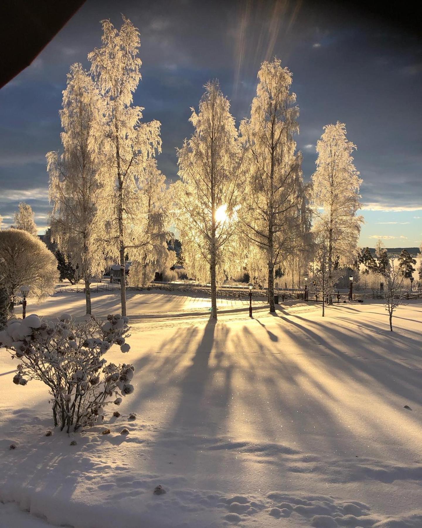 Mysigt Boende I Raettvik Med Utsikt Oever Siljan Buitenkant foto