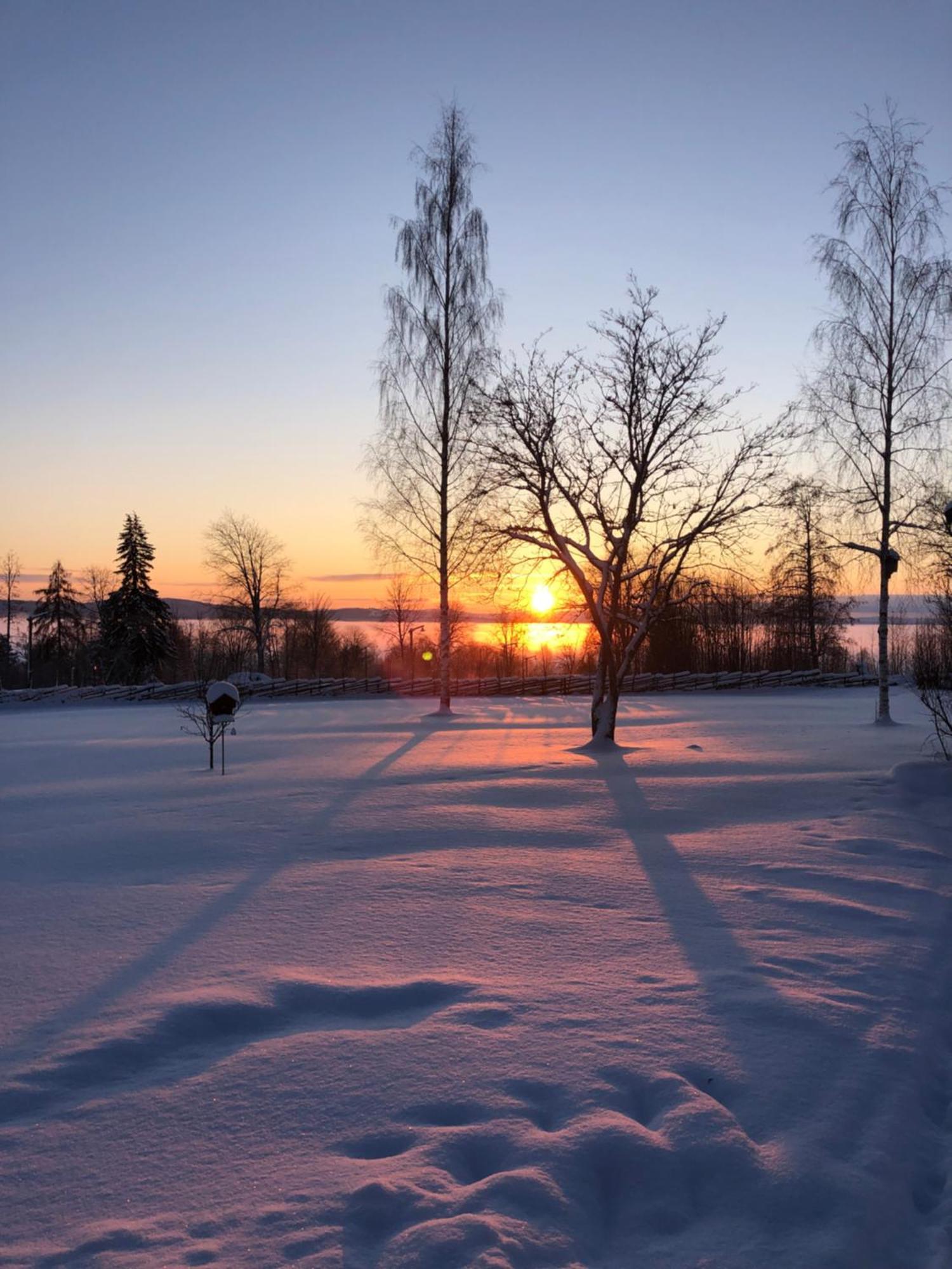 Mysigt Boende I Raettvik Med Utsikt Oever Siljan Buitenkant foto